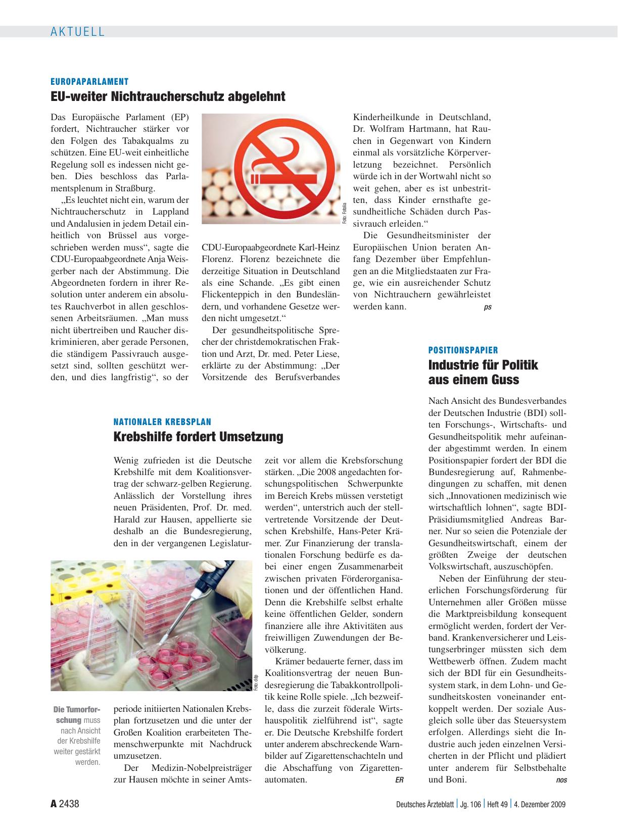 Vorschauseite 1: Positionspapier: Industrie für Politik aus einem Guss