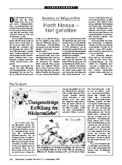 Vorschauseite 1: „Uneigennützige Erfüllung der Nächstenliebe„