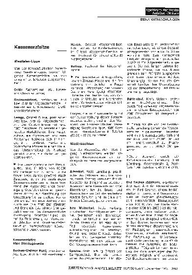 Vorschauseite 1: Kassenarztsitze