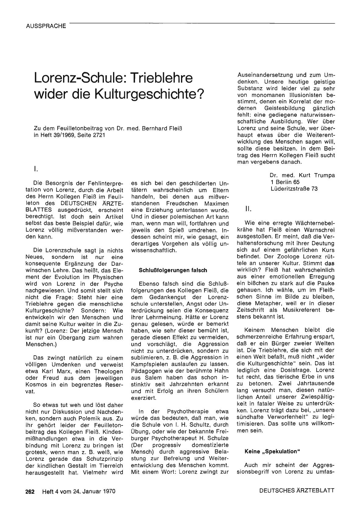 Vorschauseite 1: Lorenz-Schule: Trieblehre wider die Kulturgeschichte? : II.