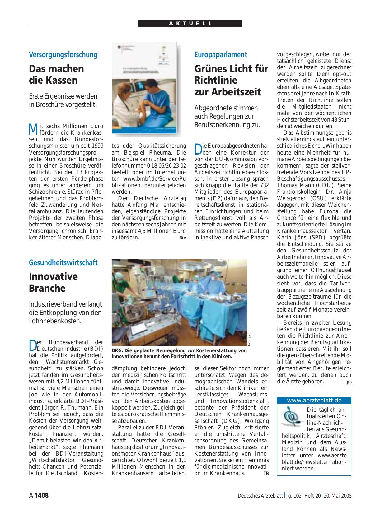 Vorschauseite 1: Europaparlament: Grünes Licht für Richtlinie zur Arbeitszeit