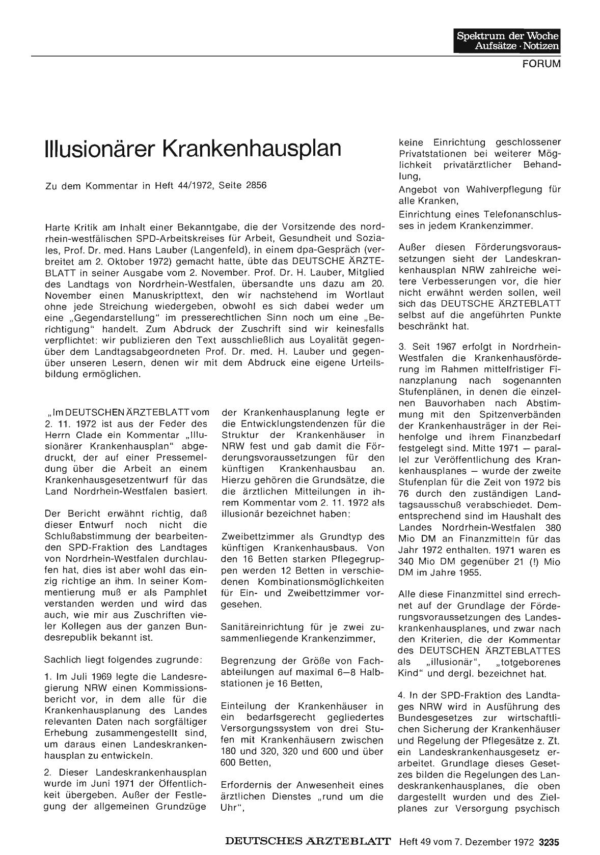 Vorschauseite 1: Der Apotheker — sachkundiger Informant über Arzneimittel: Deutscher Apothekertag 1972 in Düsseldorf