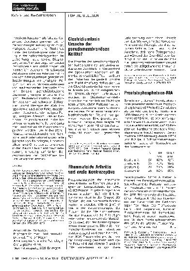Vorschauseite 1: Rheumatoide Arthritis und orale Kontrazeptiva