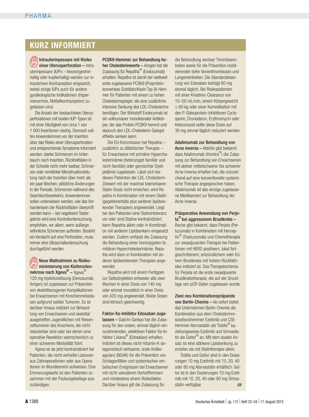 Vorschauseite 1: Kurz informiert