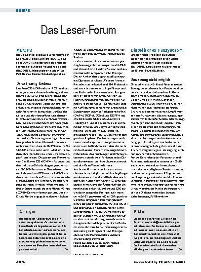 Vorschauseite 1: ME/CFS: Derzeit wenig Evidenz