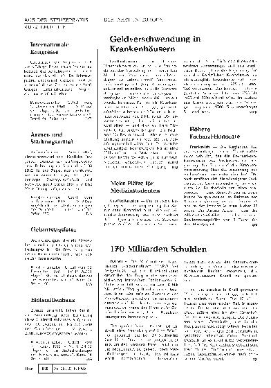 Vorschauseite 1: Internationale Kongresse