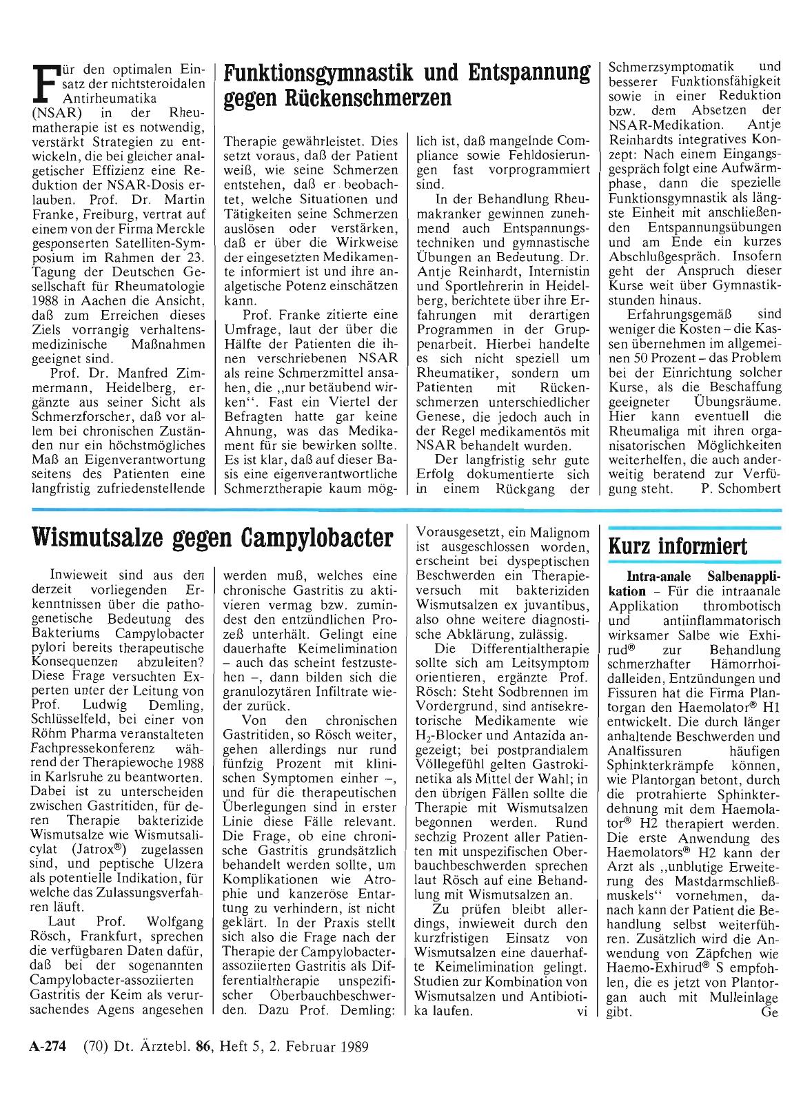 Vorschauseite 1: Kurz informiert