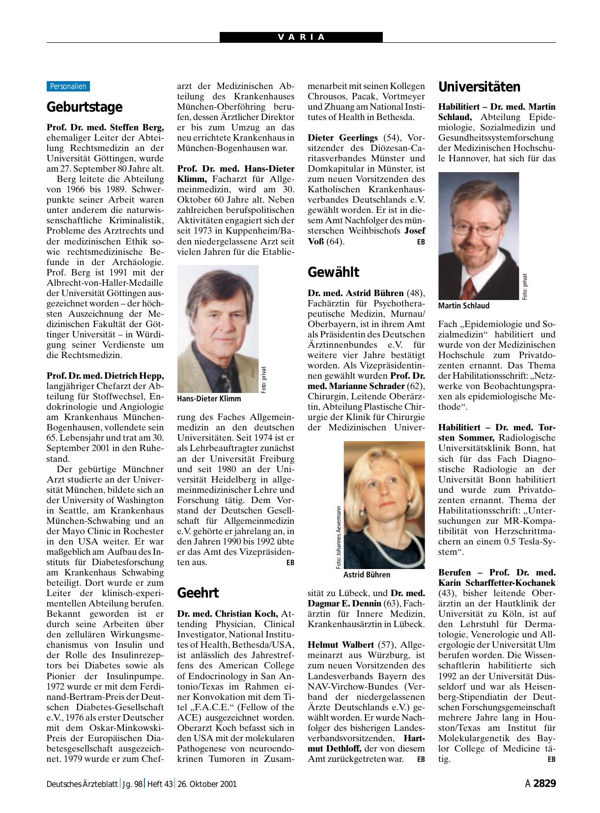 Vorschauseite 1: Geburtstage