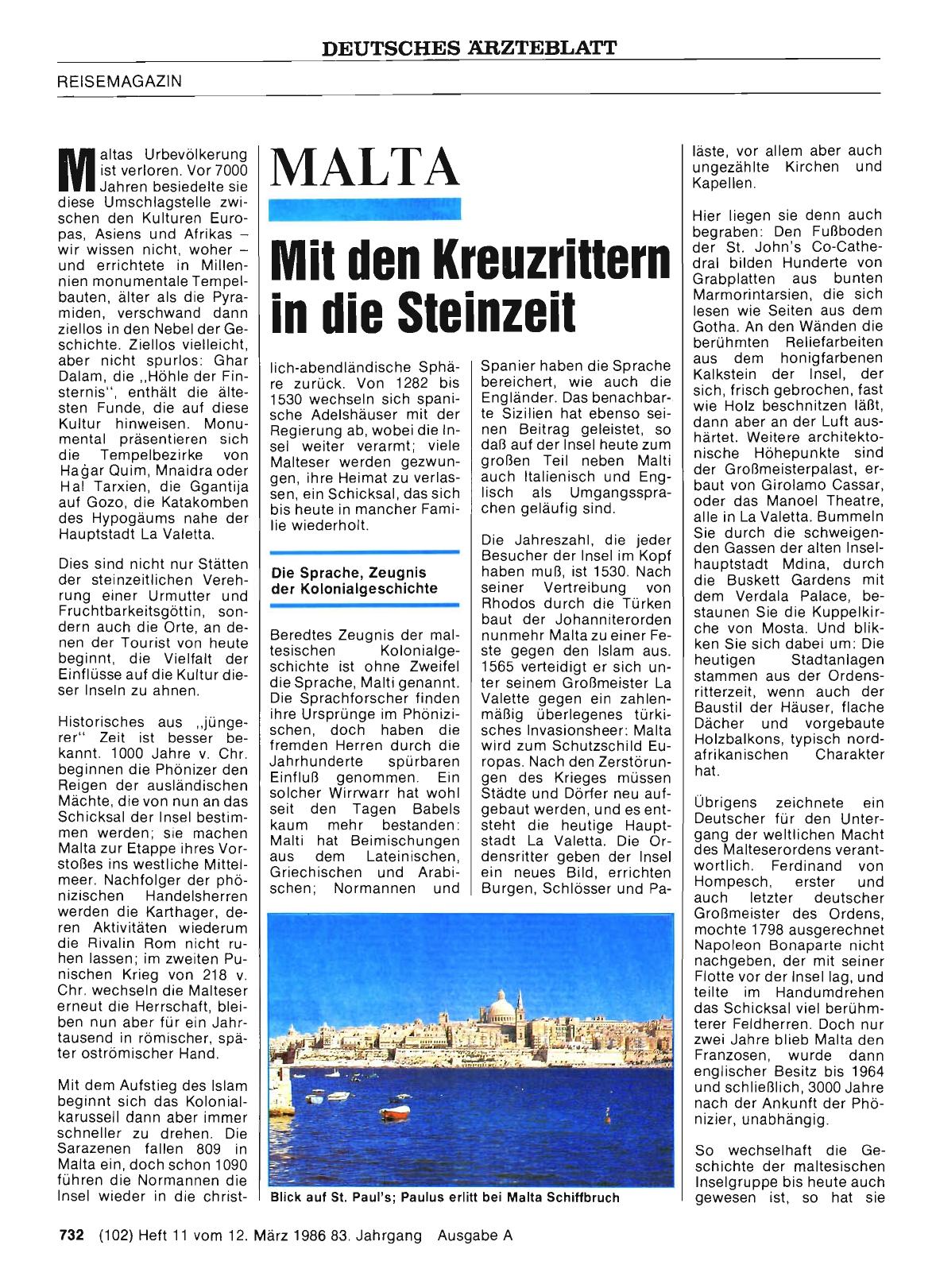 Vorschauseite 1: Malta: Mit den Kreuzrittern in die Steinzeit