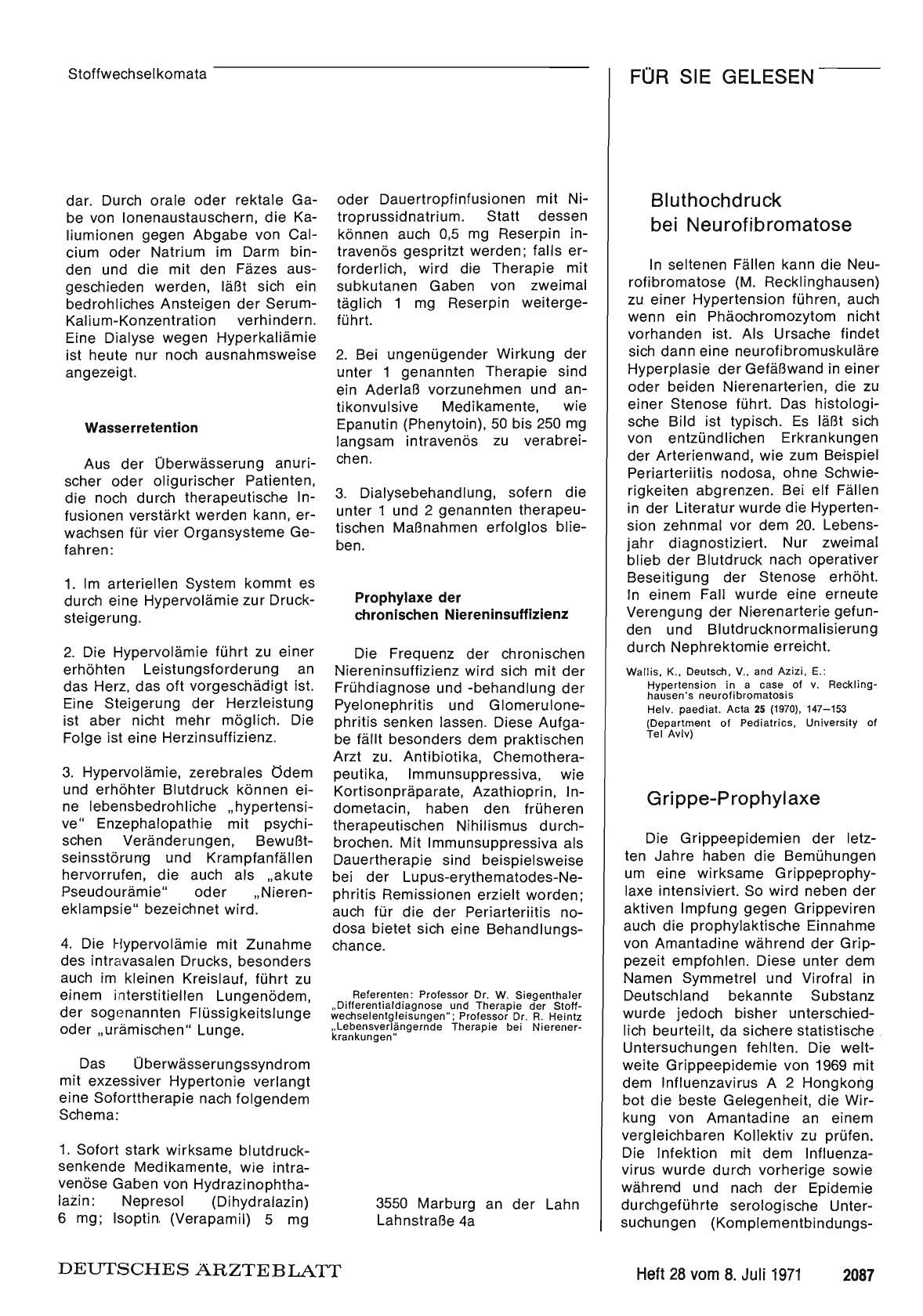 Vorschauseite 1: Grippe-Prophylaxe