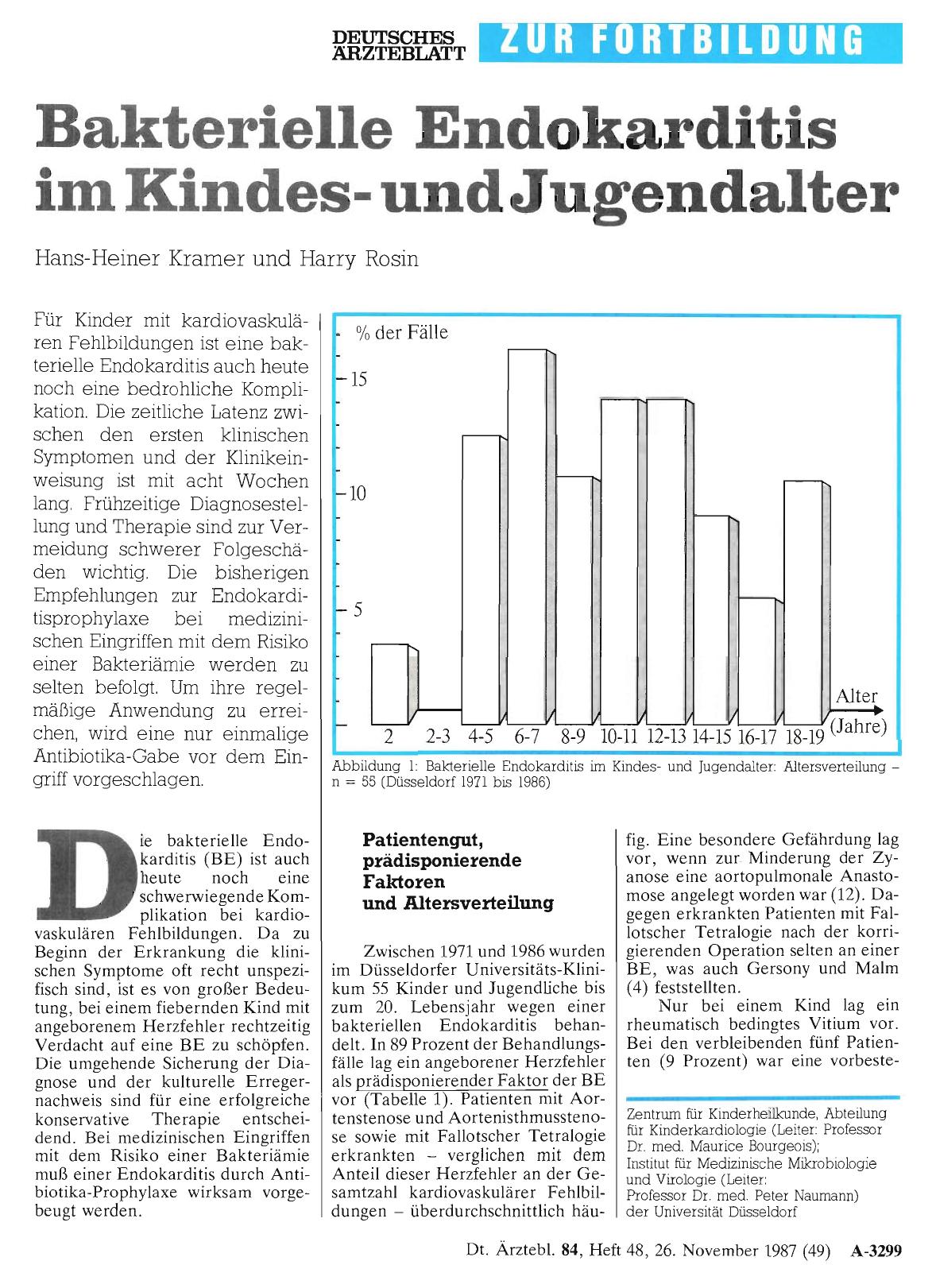 Vorschauseite 1: Bakterielle Endokarditis im Kindesund Jugendalter