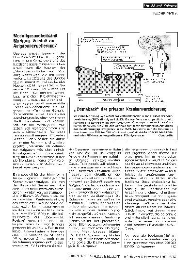 Vorschauseite 1: „Comeback“ der privaten Krankenversicherung