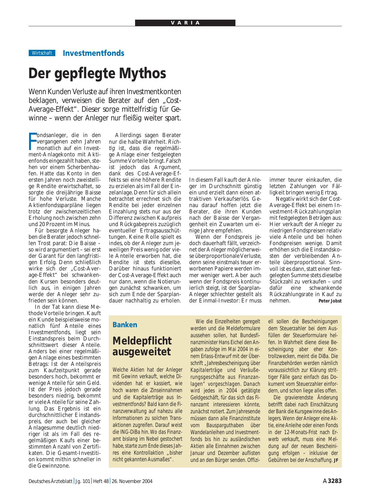 Vorschauseite 1: Banken: Meldepflicht ausgeweitet