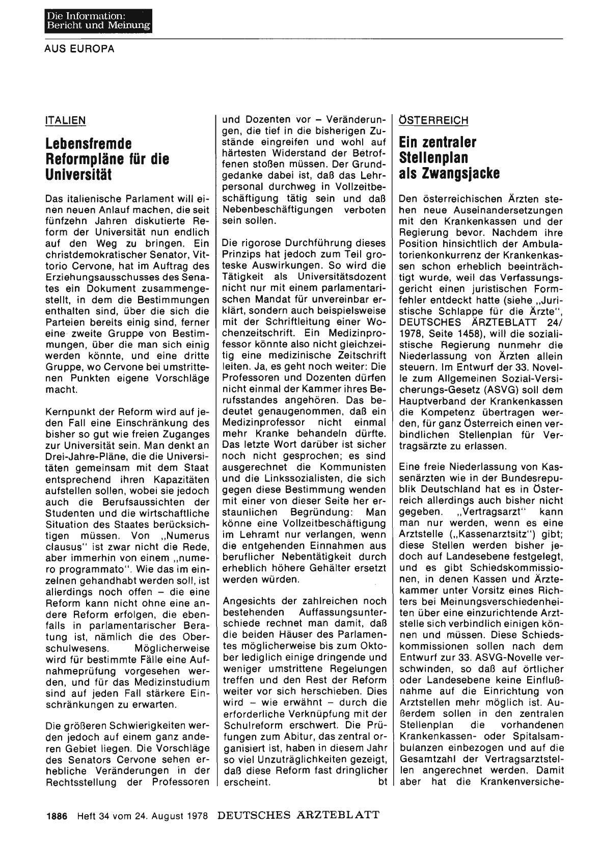 Vorschauseite 1: Italien: Lebensfremde Reformpläne für die Universität