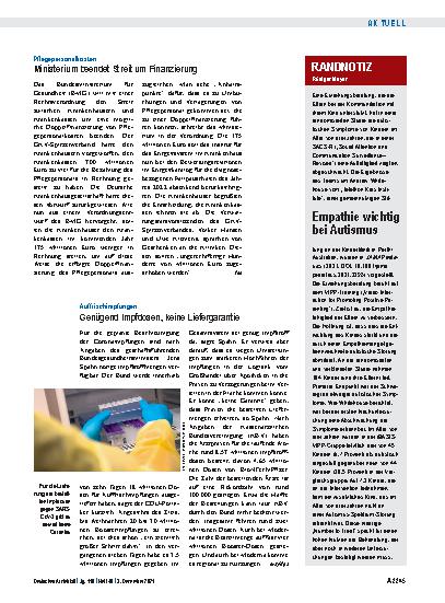 Vorschauseite 1: Auffrischimpfungen: Genügend Impfdosen, keine Liefergarantie