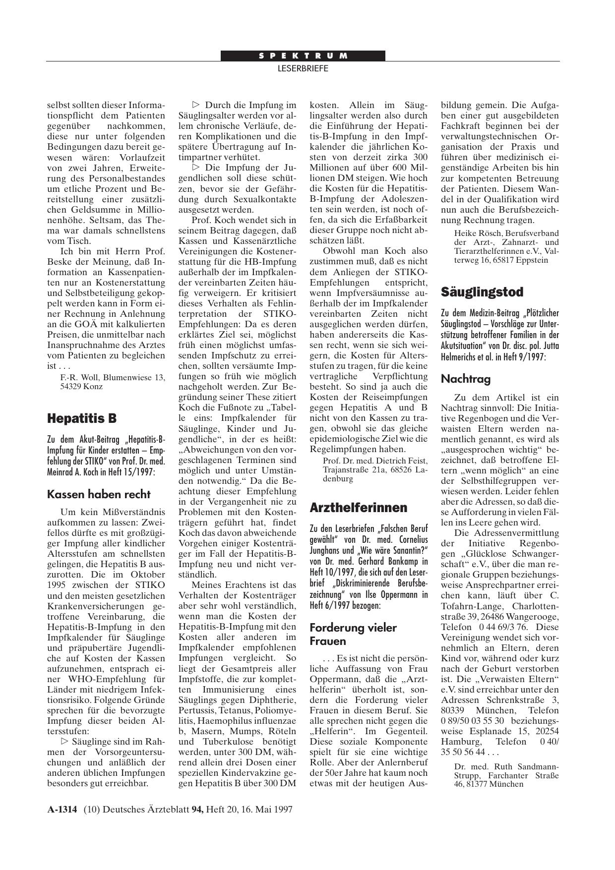 Vorschauseite 1: Säuglingstod: Nachtrag