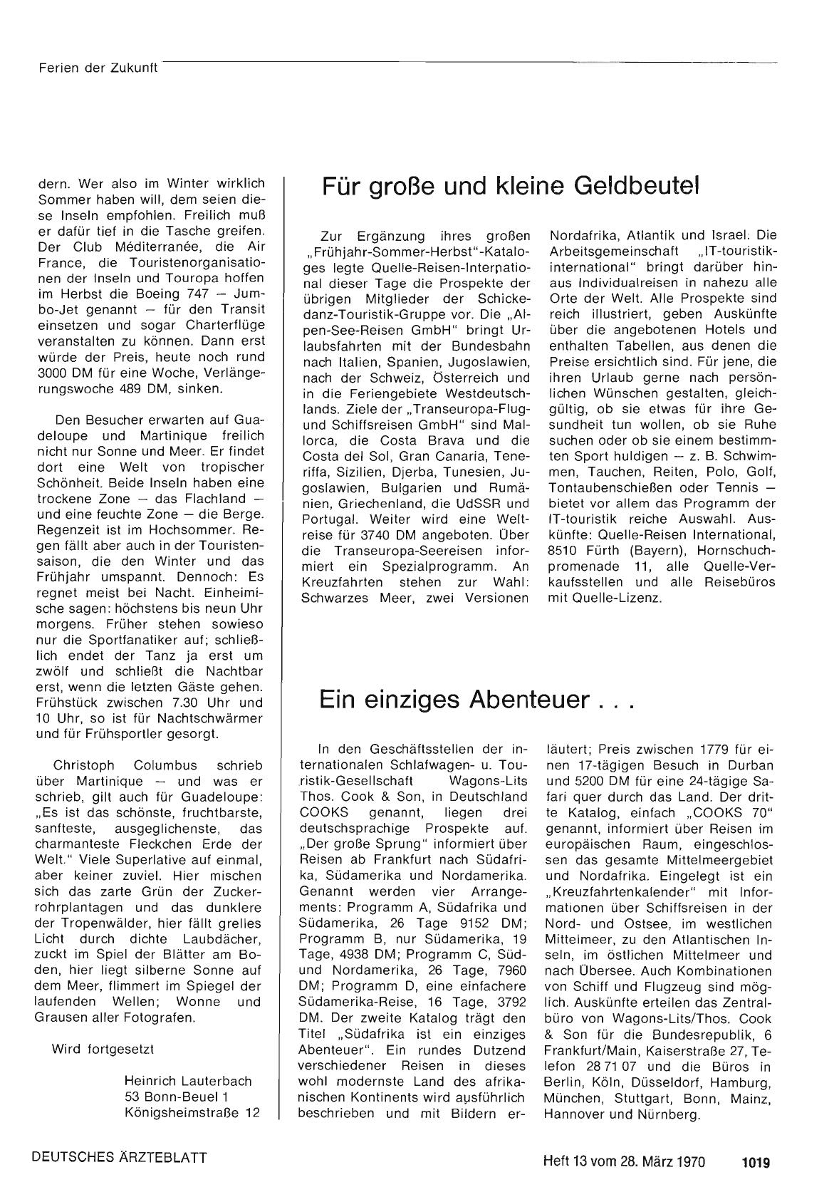 Vorschauseite 1: Ein einziges Abenteuer. ..
