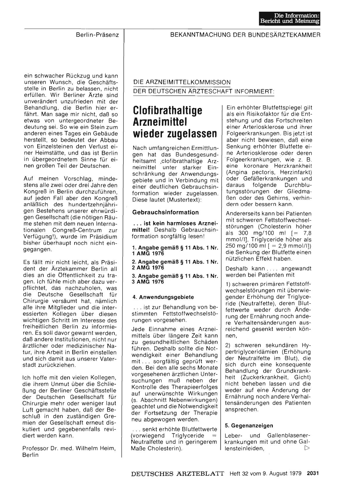 Vorschauseite 1: Clotibrathaltige Arzneimittel wieder zugelassen
