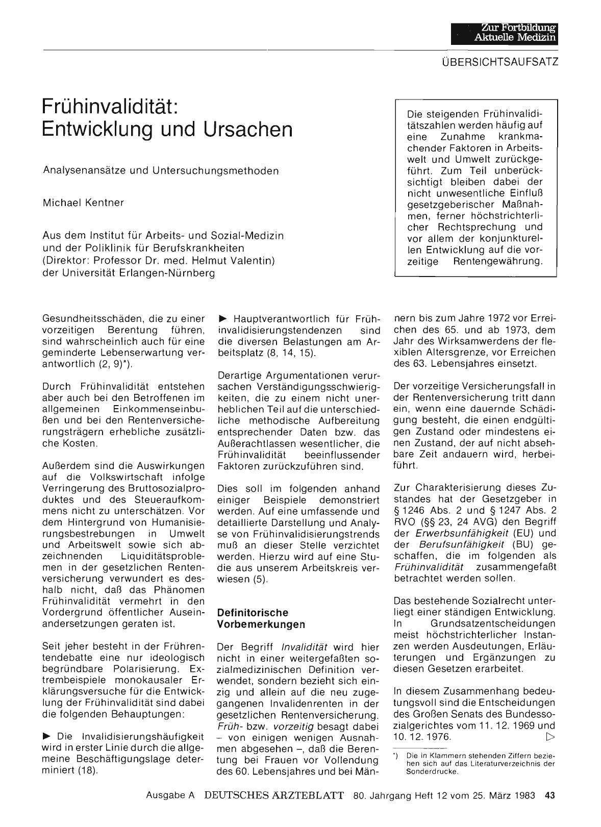 Vorschauseite 1: Frühinvalidität: Entwicklung und Ursachen: Analysenansätze und Untersuchungsmethoden