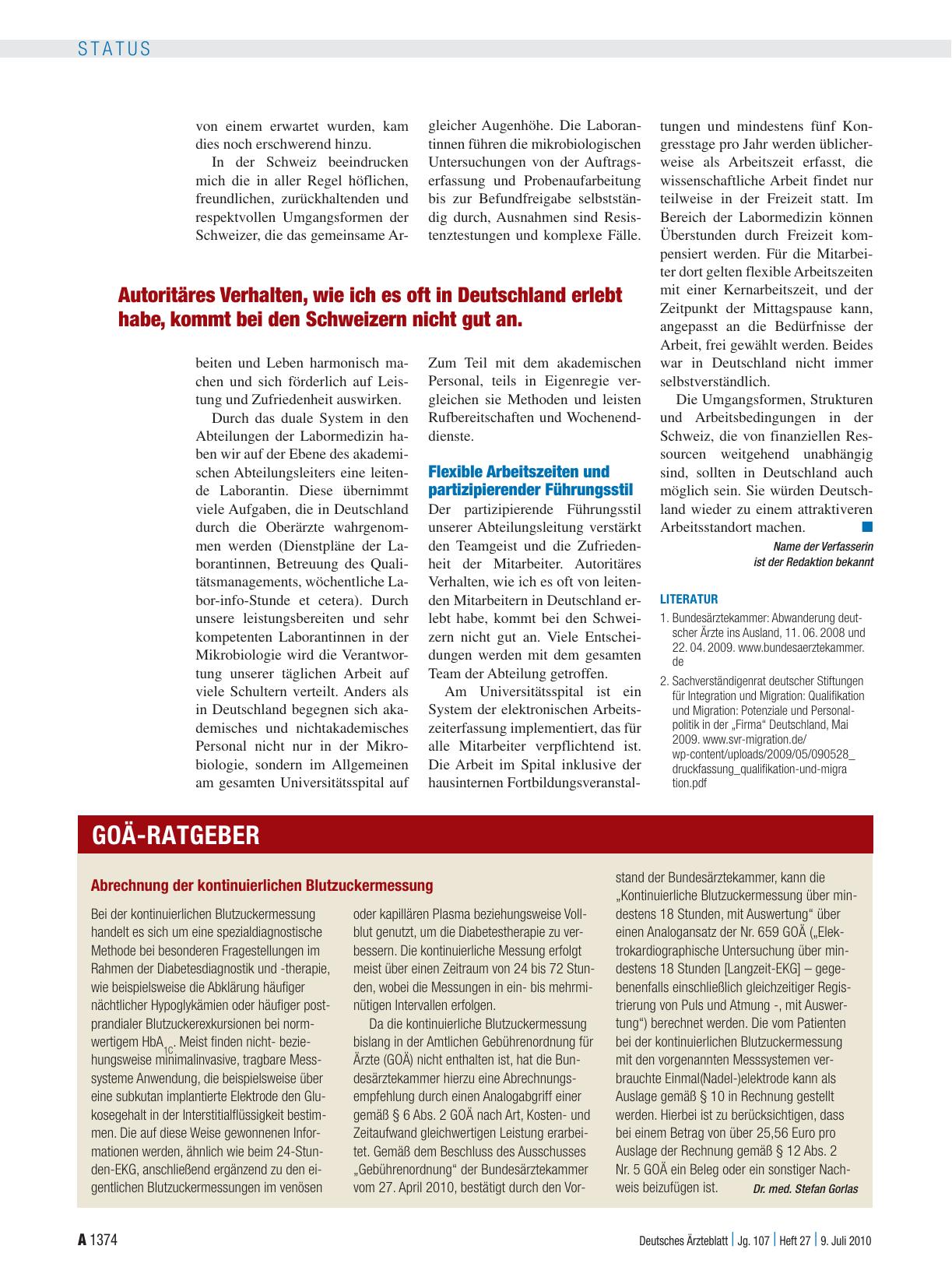 Vorschauseite 1: Abrechnung der kontinuierlichen Blutzuckermessung