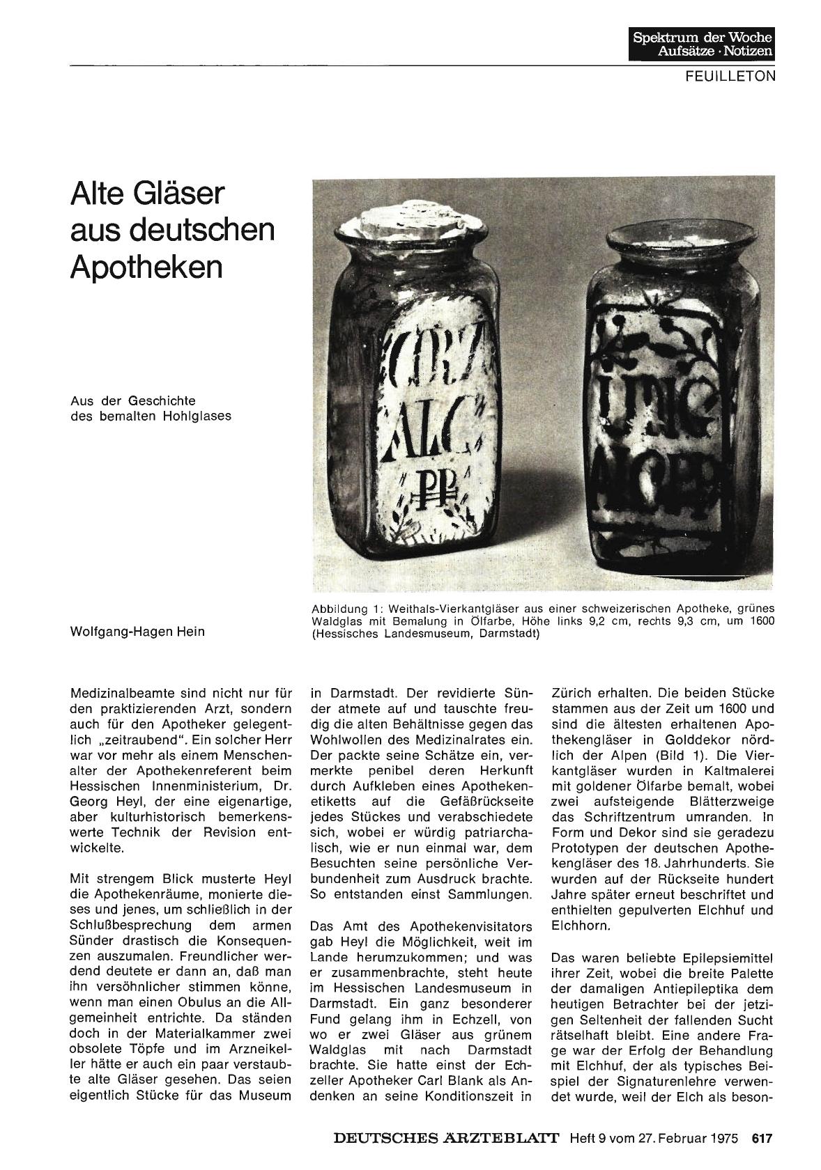 Vorschauseite 1: Alte Gläser aus deutschen Apotheken