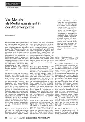 Vorschauseite 1: Vier Monate als Medizinalassistent in der Allgemeinpraxis