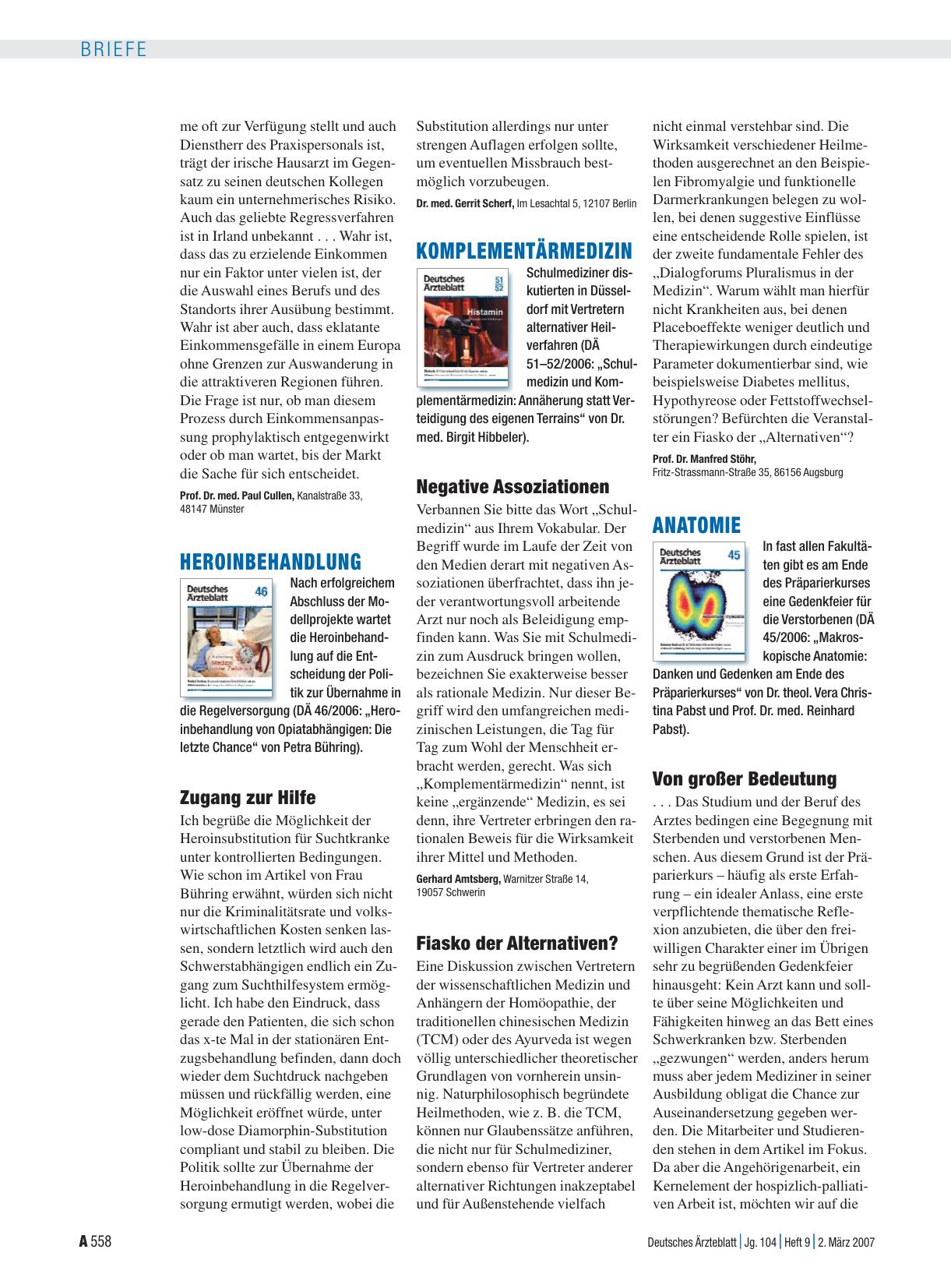 Vorschauseite 1: Heroinbehandlung: Zugang zur Hilfe