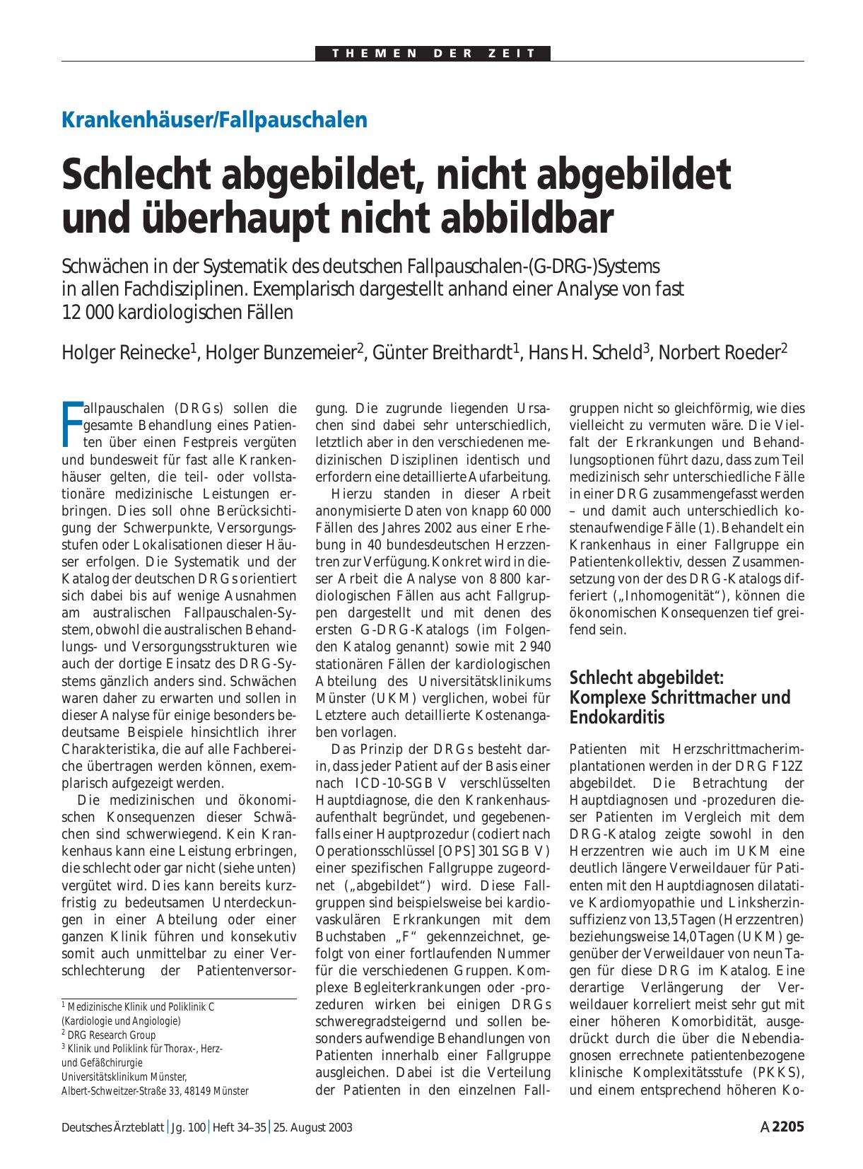 Vorschauseite 1: Krankenhäuser/Fallpauschalen: Schlecht abgebildet, nicht abgebildet und überhaupt nicht abbildbar