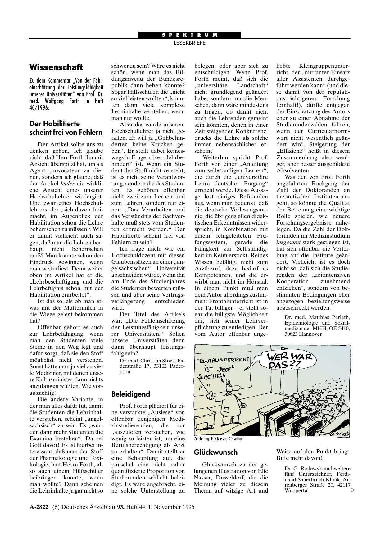 Vorschauseite 1: Wissenschaft: Beleidigend