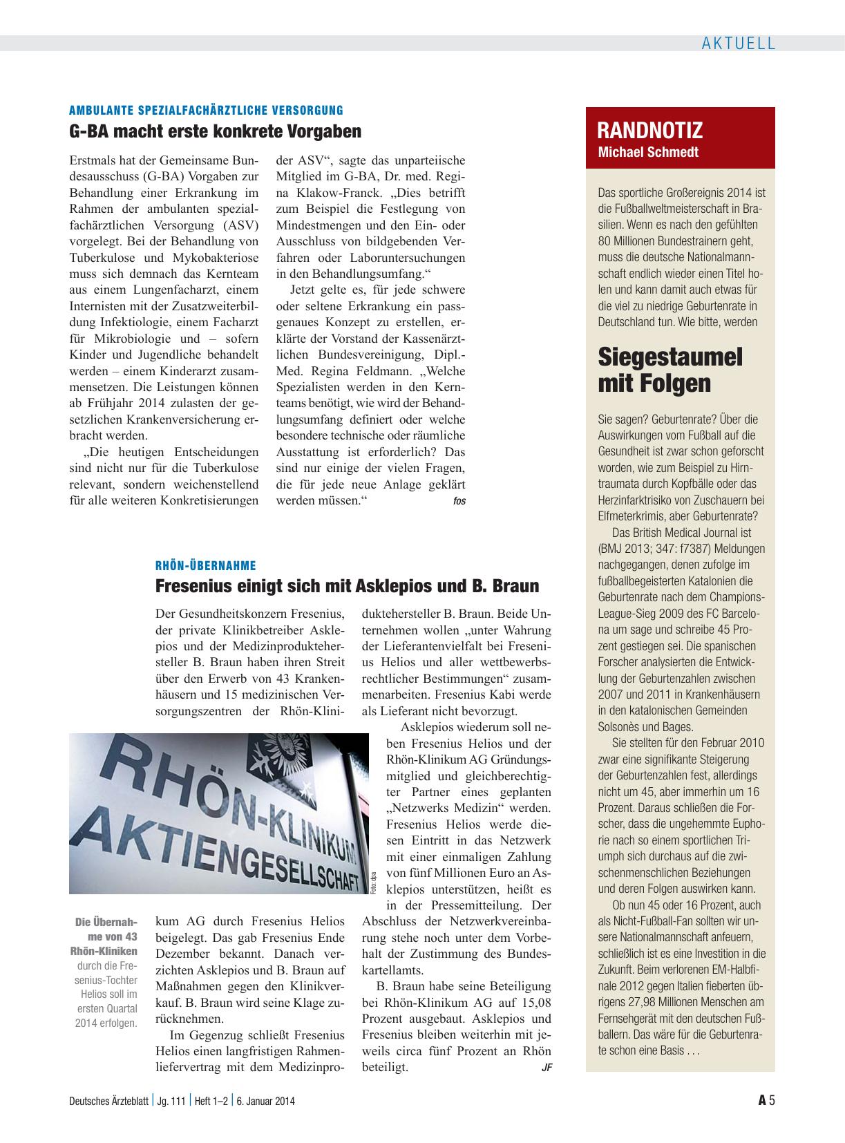 Vorschauseite 1: Randnotiz: Siegestaumel mit Folgen