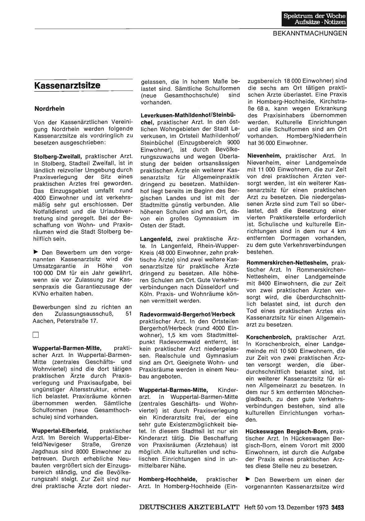 Vorschauseite 1: Kassenarztsitze