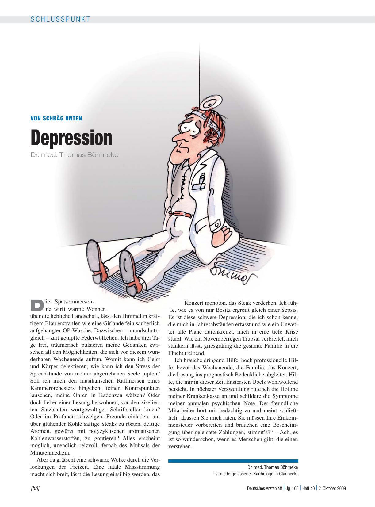 Vorschauseite 1: Von schräg unten: Depression