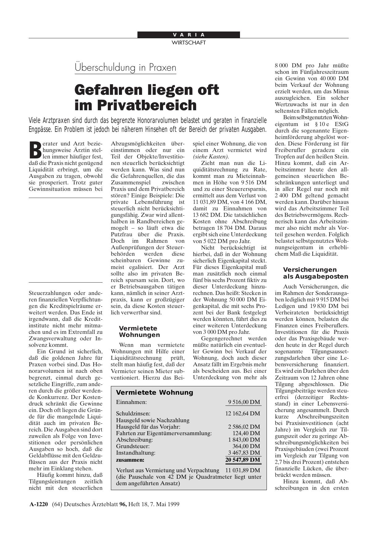 Vorschauseite 1: Überschuldung in Praxen: Gefahren liegen oft im Privatbereich