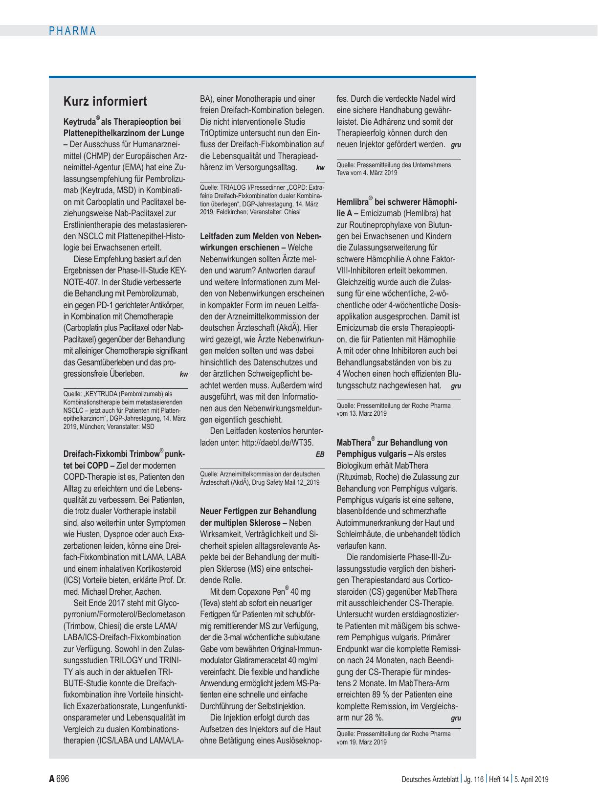Vorschauseite 1: Kurz informiert
