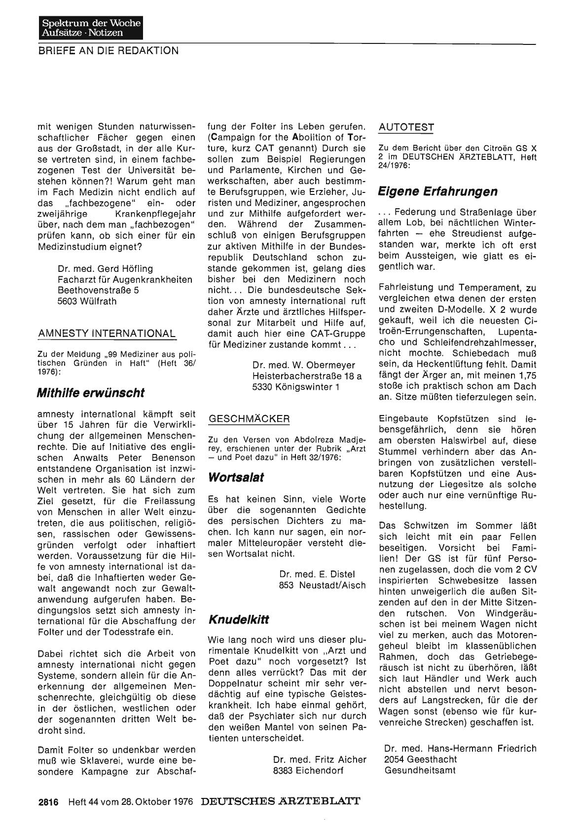 Vorschauseite 1: AMNESTY INTERNATIONAL: Mithilfe erwünscht