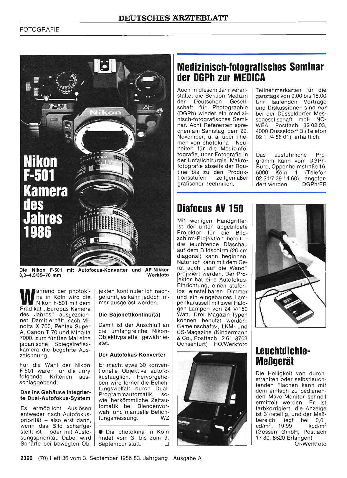 Vorschauseite 1: Diafocus AV 150