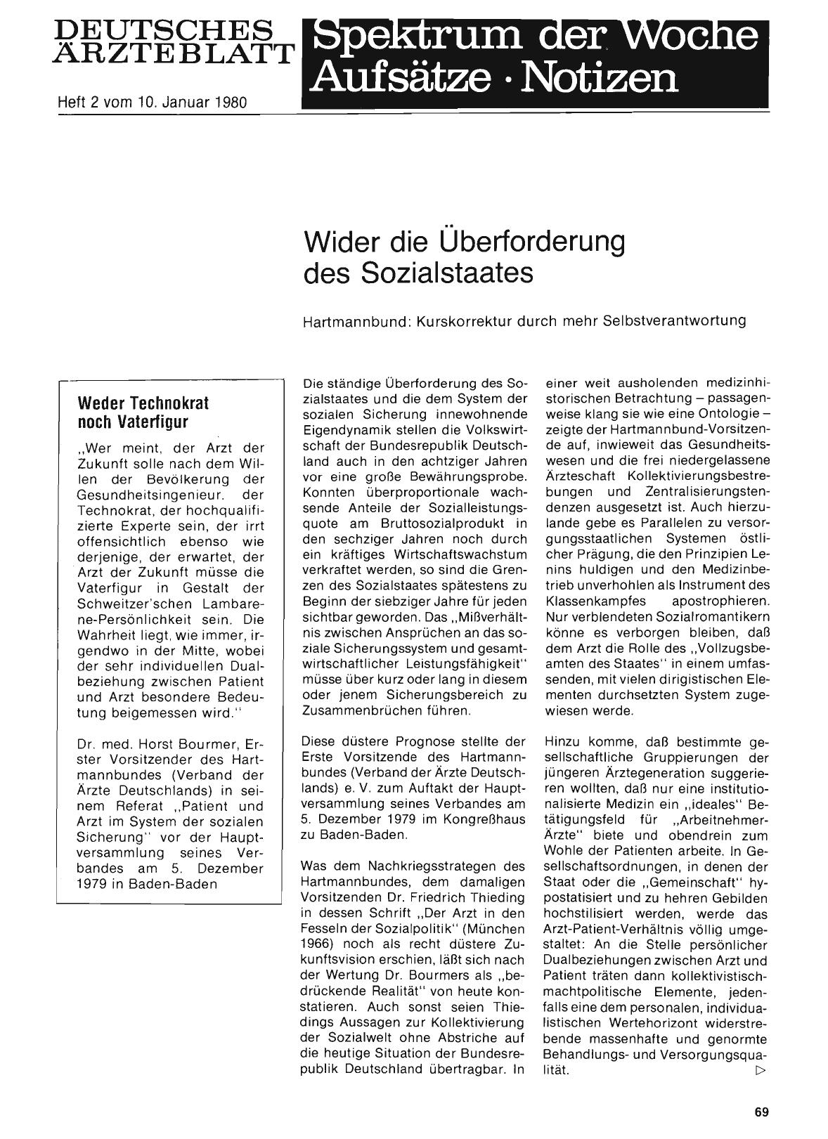 Vorschauseite 1: Wider die Überforderung des Sozialstaates