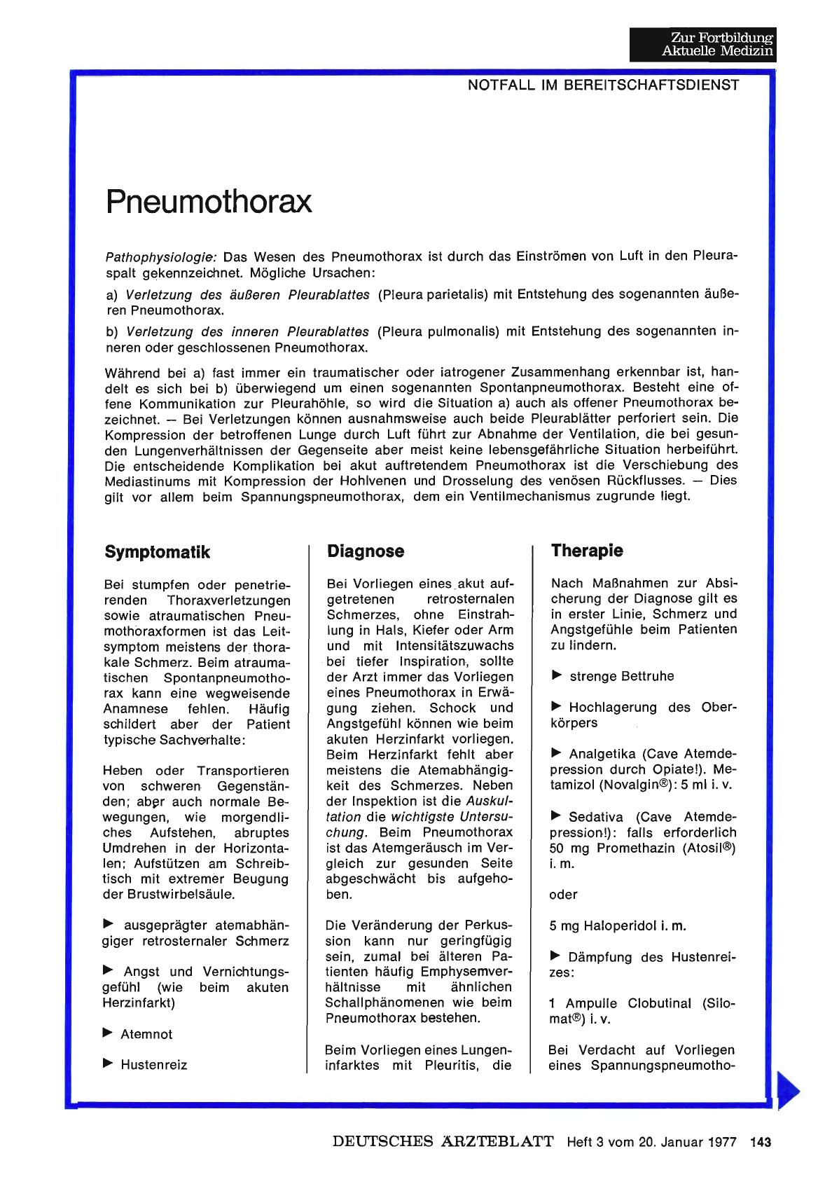 Vorschauseite 1: Pneumothorax