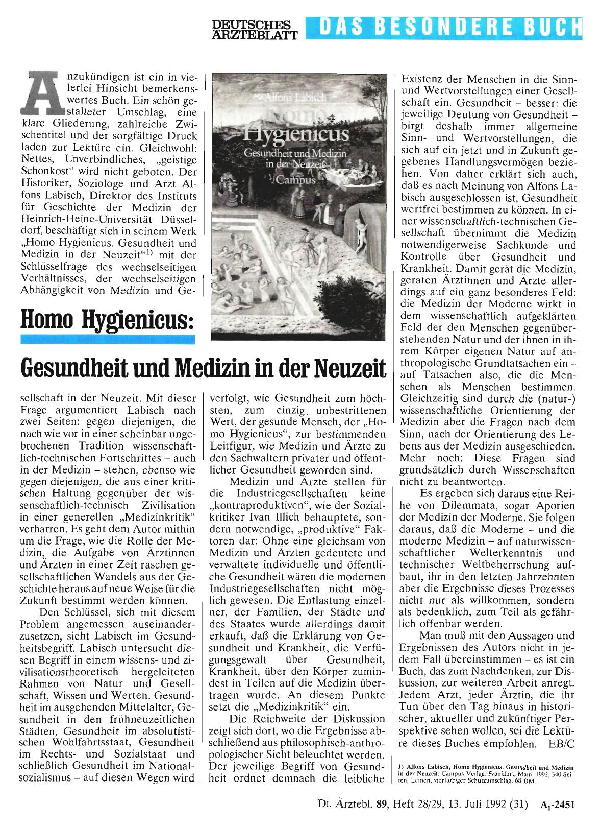 Vorschauseite 1: Homo Hygienicus: Gesundheit und Medizin in der Neuzeit