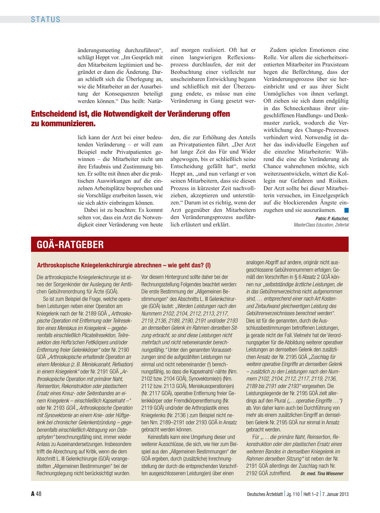 Vorschauseite 1: Arthroskopische Kniegelenkchirurgie abrechnen – wie geht das? (I)