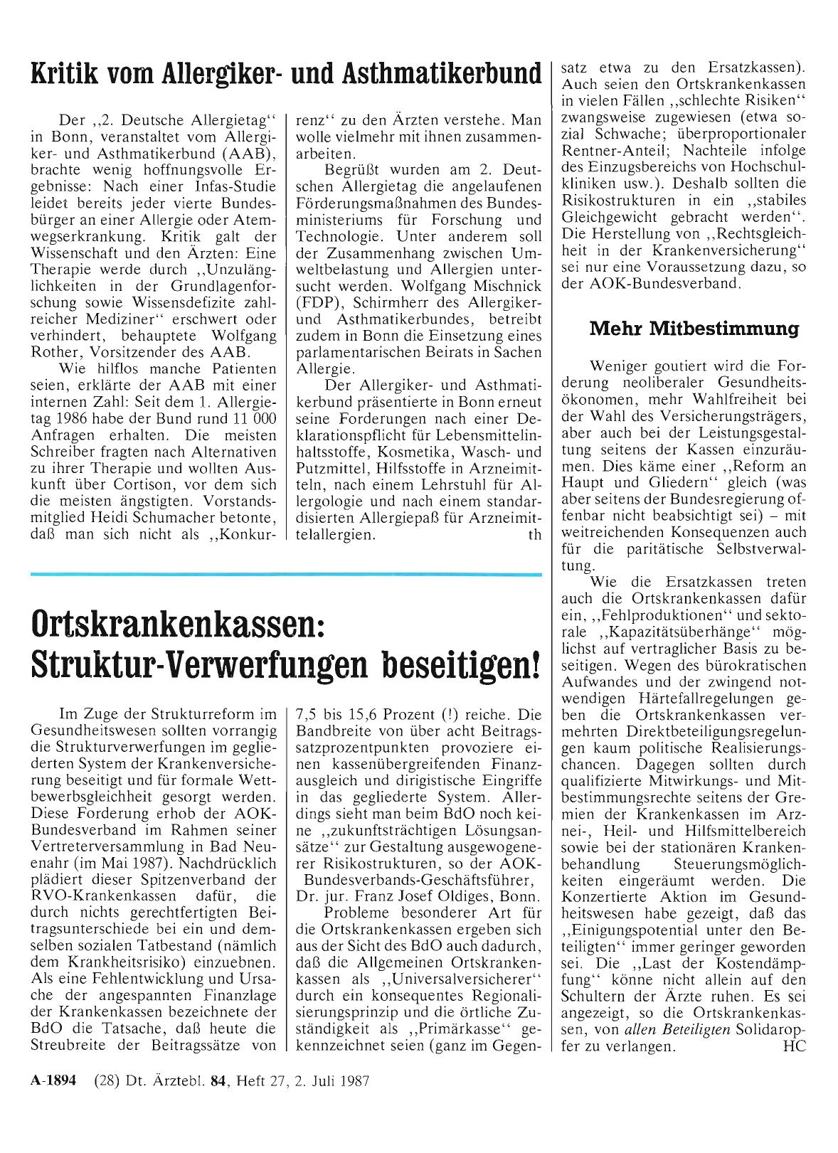 Vorschauseite 1: Ortskrankenkassen: Struktur-Verwerfungen beseitigen!