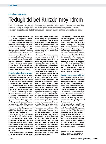 Vorschauseite 1: Intestinale Adaptation: Teduglutid bei Kurzdarmsyndrom