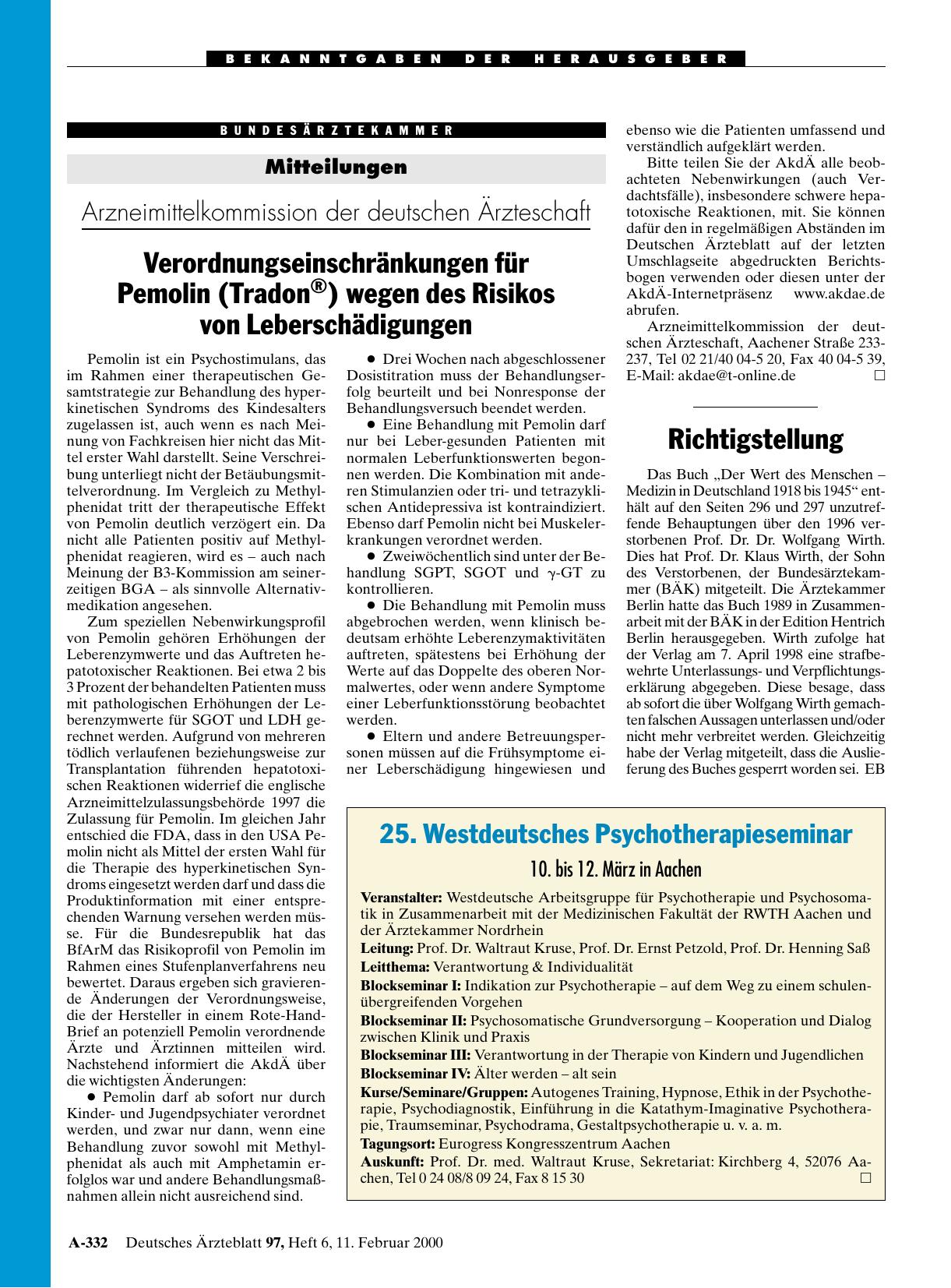Vorschauseite 1: Richtigstellung