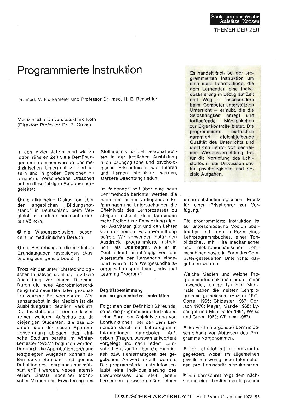 Vorschauseite 1: Programmierte Instruktion