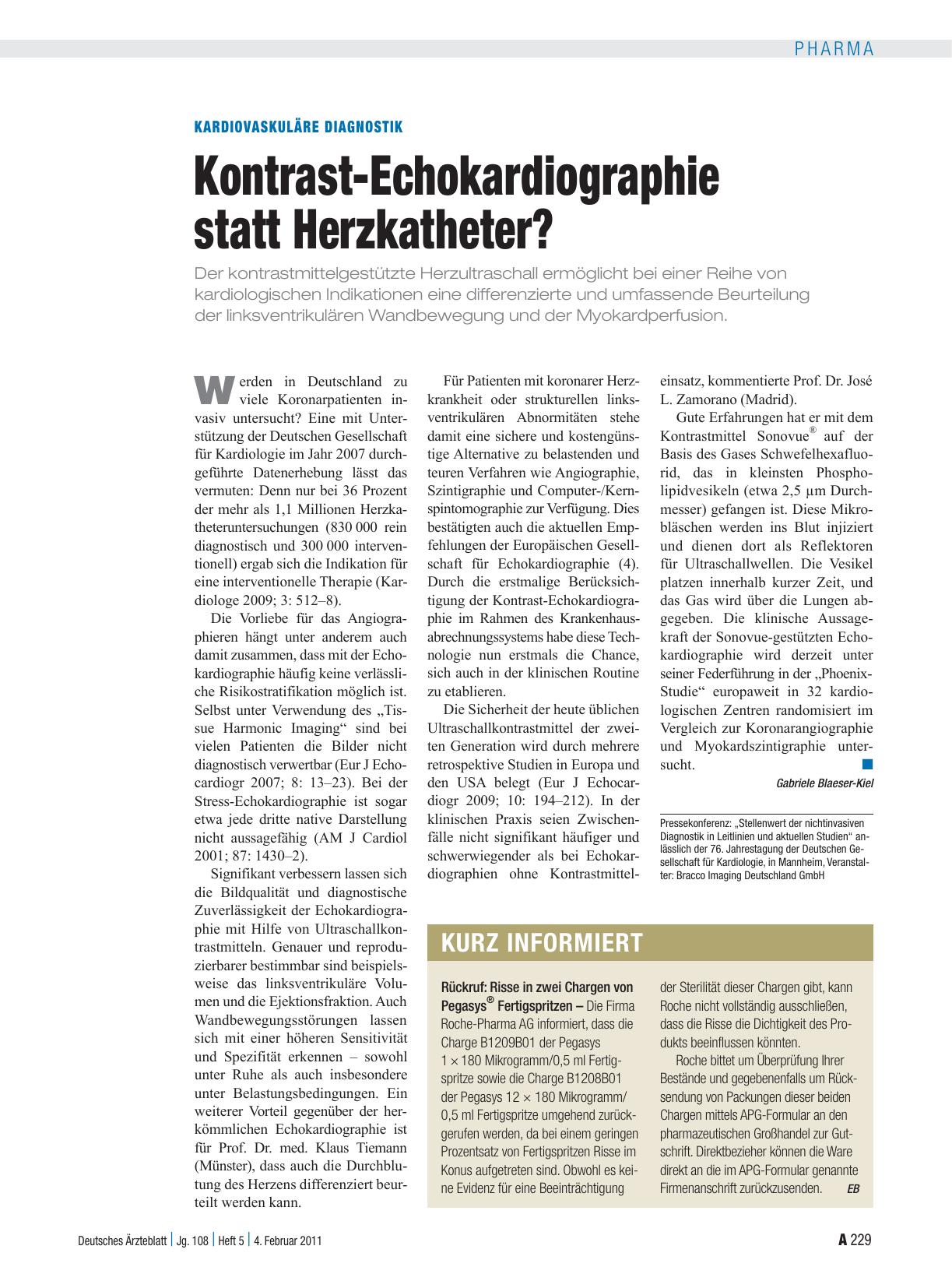 Vorschauseite 1: Kurz informiert