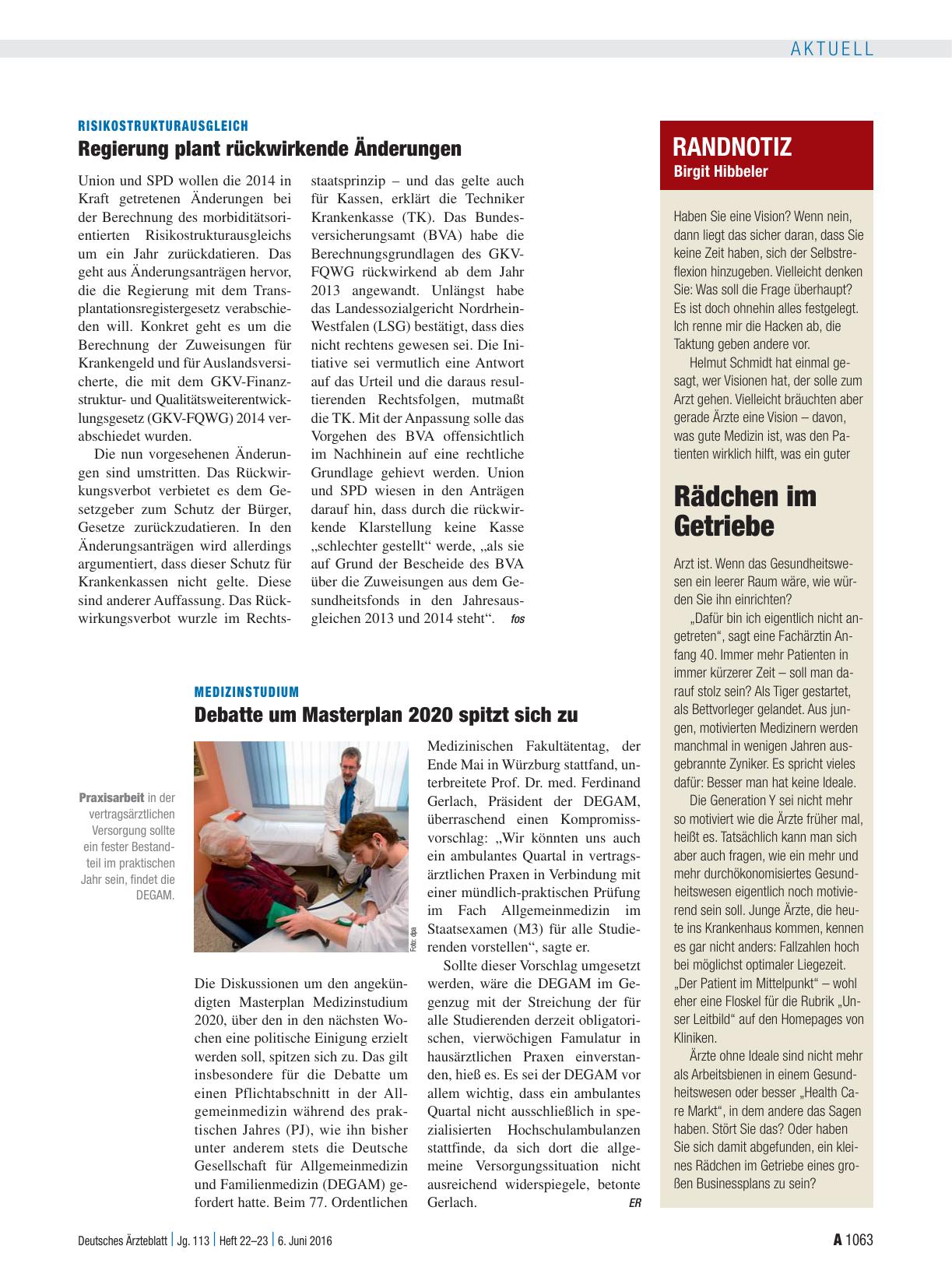 Vorschauseite 1: Medizinstudium: Debatte um Masterplan 2020 spitzt sich zu