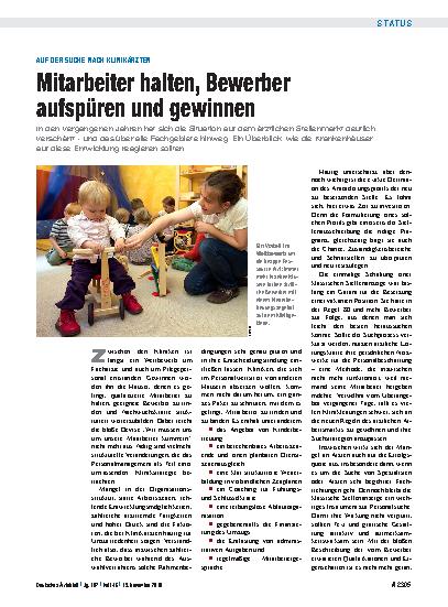 Vorschauseite 1: Auf der Suche nach Klinikärzten: Mitarbeiter halten, Bewerber aufspüren und gewinnen