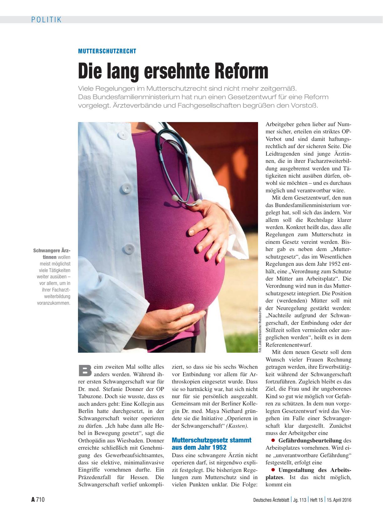 Vorschauseite 1: Mutterschutzrecht: Die lang ersehnte Reform