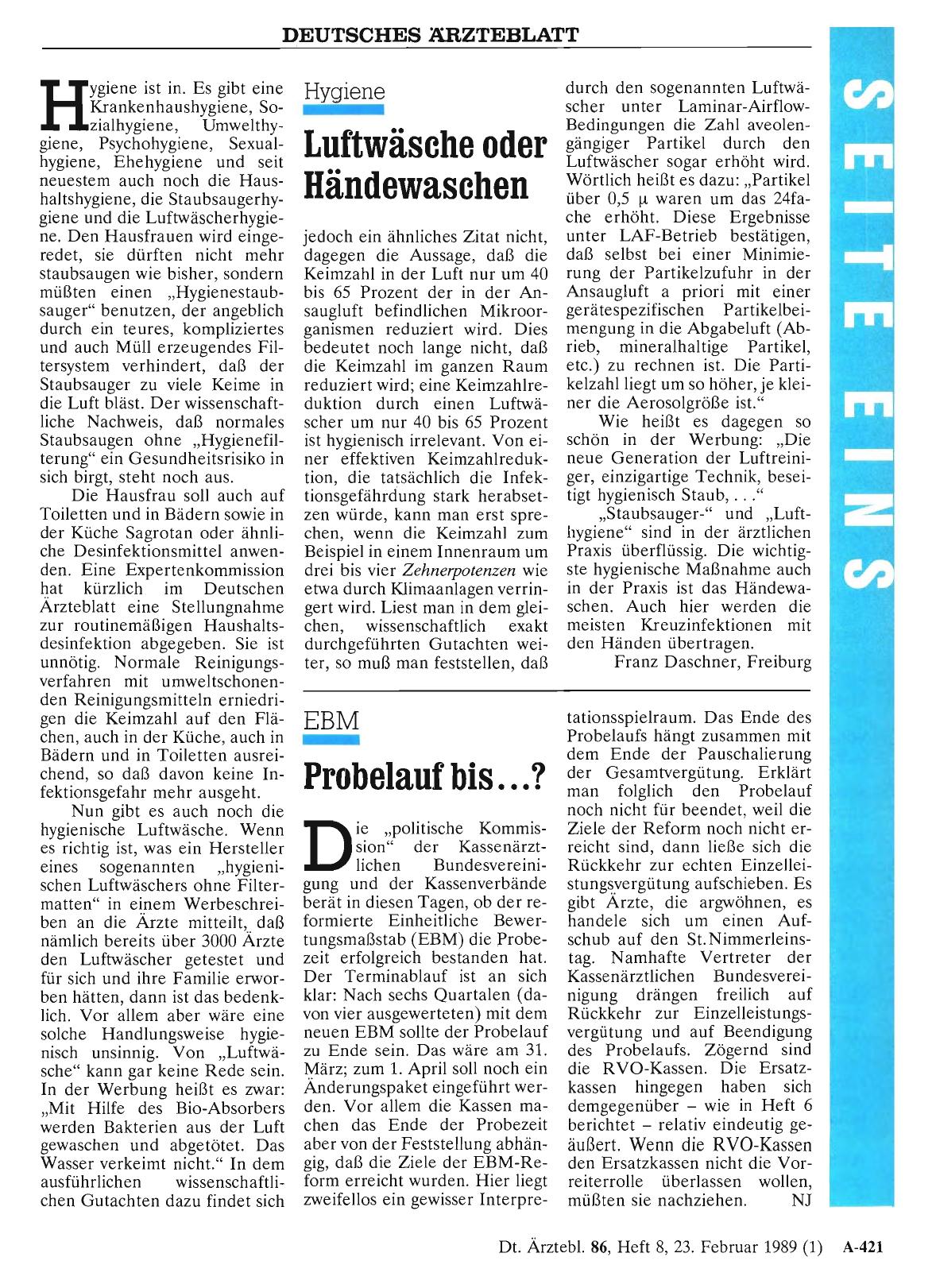 Vorschauseite 1: EBM: Probelauf bis. .. ?