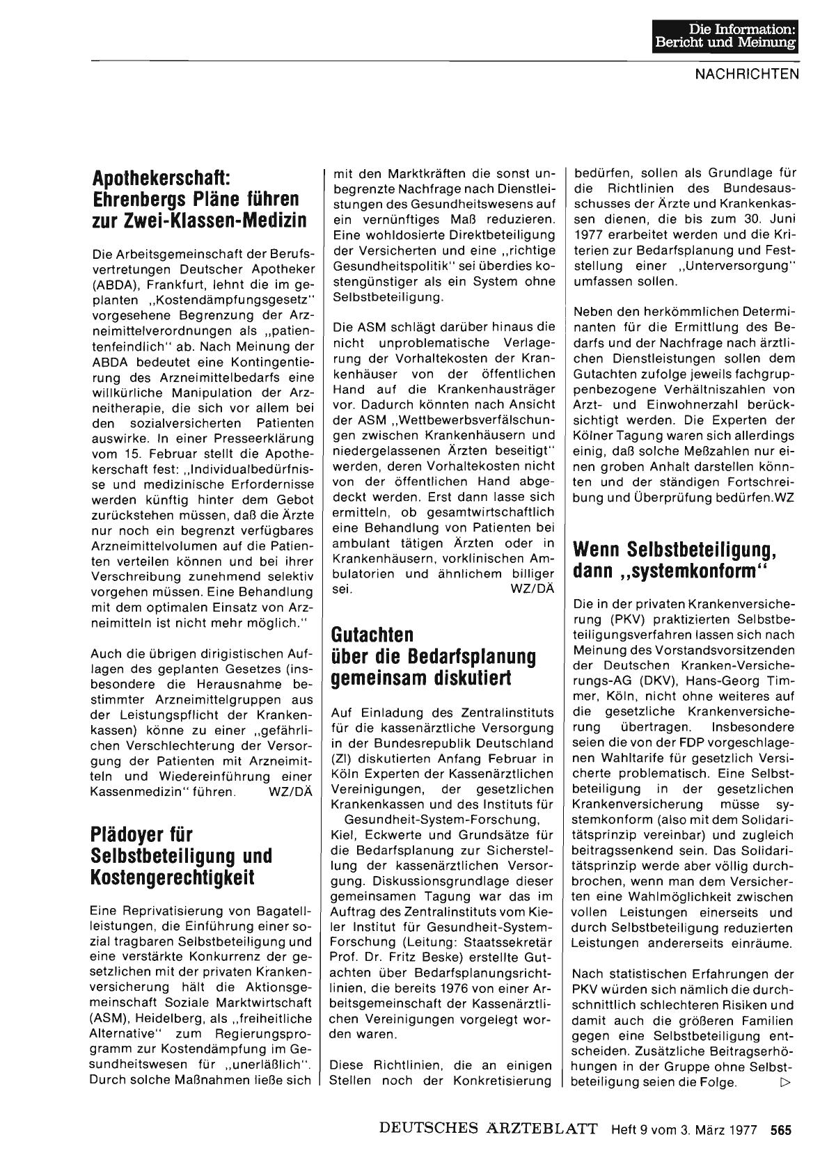 Vorschauseite 1: Wenn Selbstbeteiligung, dann „systemkonform“